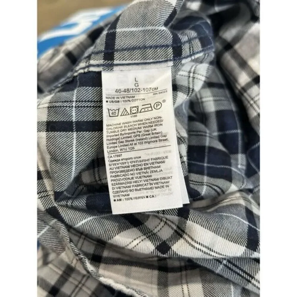 Banana Republic Luxe Flannel Untucked‎ Slim Fit Men's Size Large
